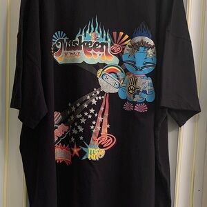 Miskeen Men's Black Graphic Tee